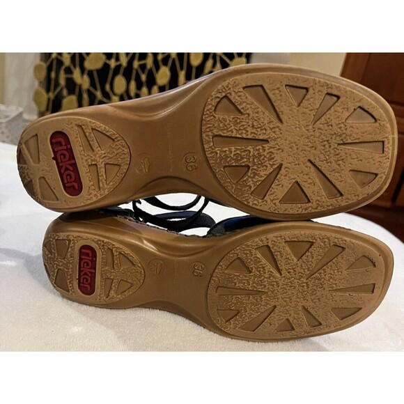 Rieker Antistress shoes Women's Size 36 / US 5 Black Closed Toe Wedge Sandal - Picture 9 of 10